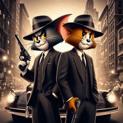 Tom And Jerry In 2024 Funny Cartoon Tom And Jerry Gangster