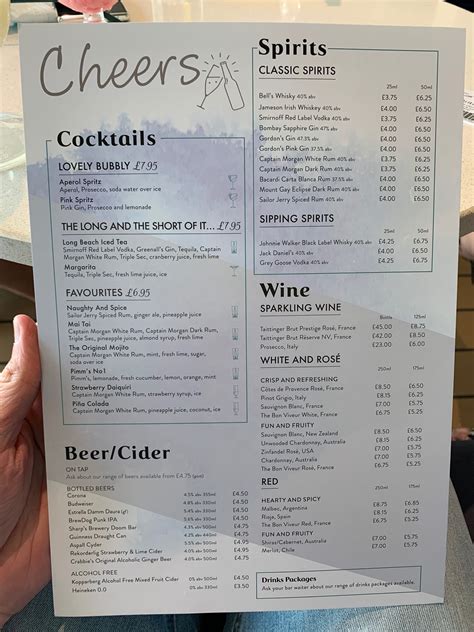 P O Drinks Menu 2021 Cruise Monkeys