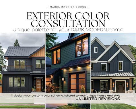 Dark Modern EXTERIOR Paint Color CONSULTATION Exterior Paint Color ...