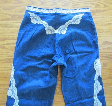 1960s 70s Vintage Super High Waist Booty Jeans 32w 33… Gem