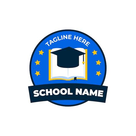 Free Vector Hand Drawn High School Logo Design