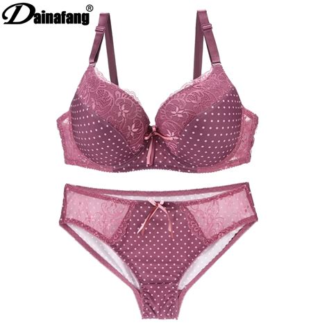 DAINAFANGCDE Gold Push Underwear Up Lace Lady Lingerie Set Hollow Outfit Set G String