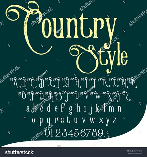 Vector Set Handwritten Calligraphic Fonts Abc Stock Vector (Royalty ...