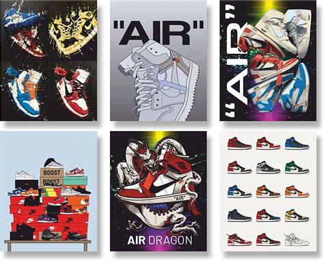 Amazon Enm Design Hypebeast Sneaker Poster Unframed Set Of