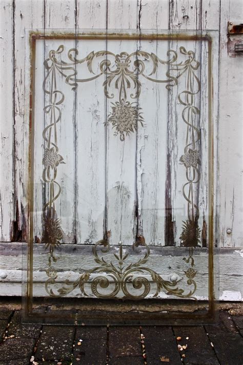 Victorian Etched Glass Panels In Decorative