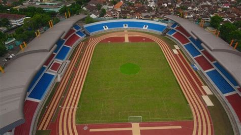 Premium Photo Aerial View Of Mandala Krida Stadium In Yogyakarta