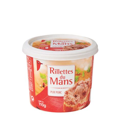 AUCHAN Rillettes Du Mans Pur Porc 110g Pas Cher Auchan Fr