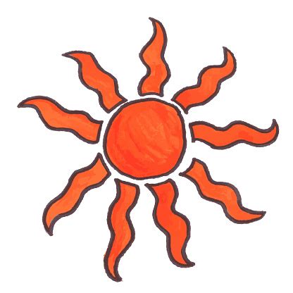 Sun Cartoon Art Nature Hot Drawing Icon Stock Illustration - Download Image Now - Abstract, Art ...