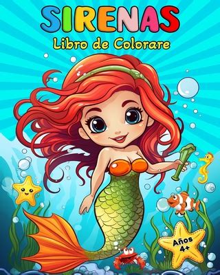 Sirenas Libro de Colorare 50 Simpßticos Motivos de Sirenas Libro de