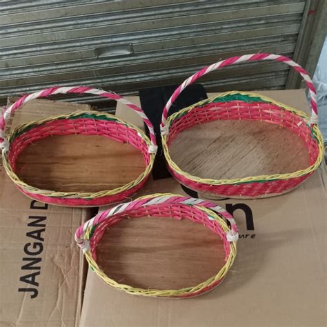 Jual Keranjang Rotan Bulat Keranjang Buah Parcel Shopee Indonesia