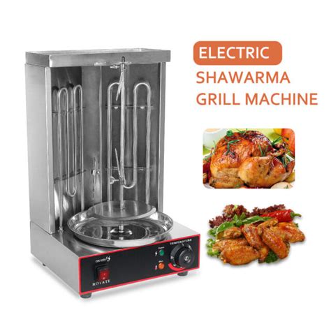 Kw Commercial Electric Shawarma Gyros Machine Grill Stainless Steel