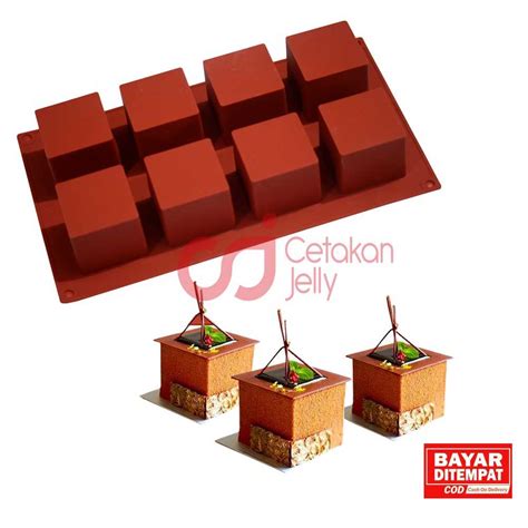 Jual Cj Cetakan Silikon Cake Kue Bolu Puding Jelly Cube Kubus