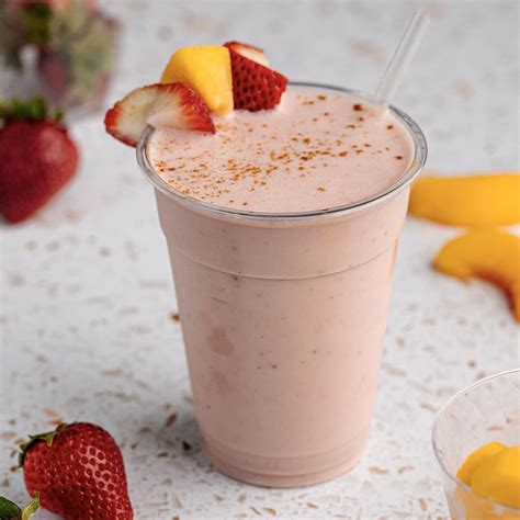 Strawberry Peach Smoothies Recipe Chinet