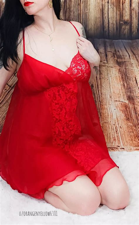 Beautiful Flowing And Sheer Red Vintage Victoria Secret Lingerie Nudes Redlingerie NUDE