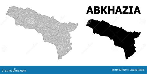 Abkhazia High Detailed Physical Map Vector Map Dem Map