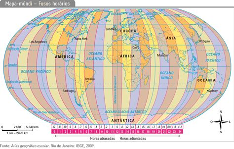 Mapa Mundi Os Fusos Horarios REVOEDUCA