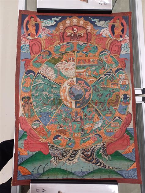 Lot 668 - A TIBETAN 'BHAVACAKRA' THANGKA