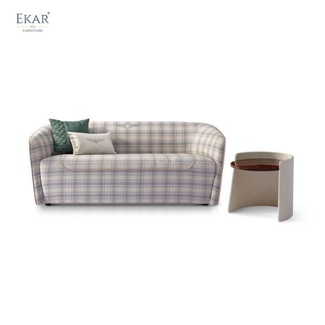 Ekar Diamond Pattern Embroidered Cotton Sofa Sofa And Living Room