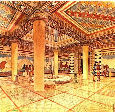 Pylos Megaron Rendering Of What It Is Believed The Interior Of The