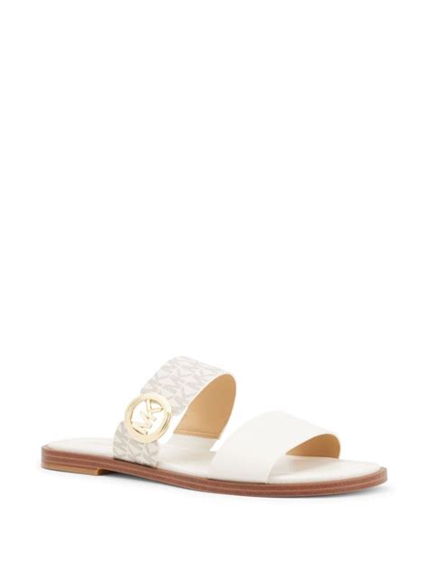 Michael Kors Vera Leather Sandals In Nude ModeSens