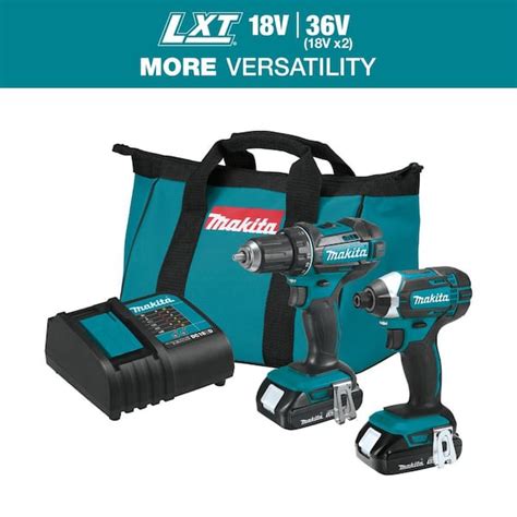 Makita 18V LXT Lithium Ion Cordless Compact 2 Piece Combo Kit 1 5 Ah