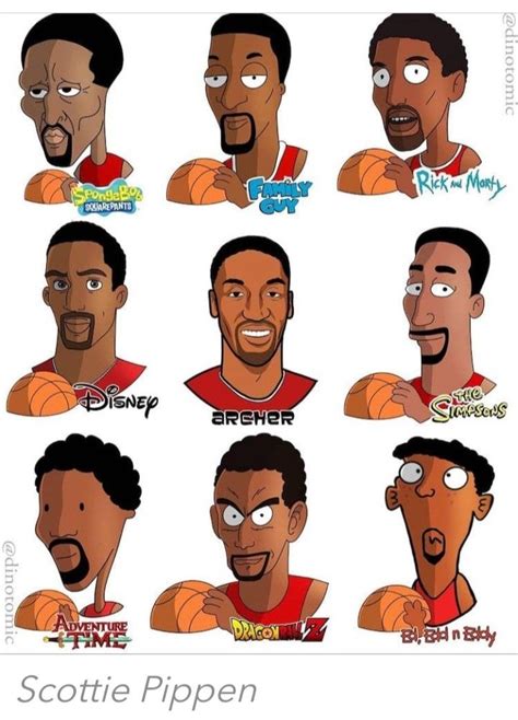 Nba Basketball Art Nba Art Scottie Pippen Dennis Rodman Cartoon