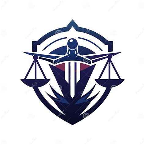 A Blue And White Icon With A Stylized Person Holding Scales Of Justice