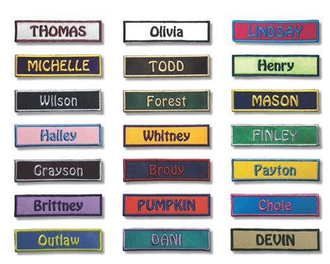 1 By 4 Name Patch Personalized Patch Custom Patch Embroidered Etsy