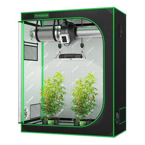 Vivosun Ft X Ft Mylar Hydroponic Grow Tent Complete System With