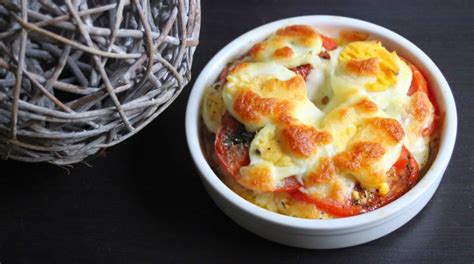 Gratin D Ufs Durs La Tomate Et Mozzarella Papilles On Off