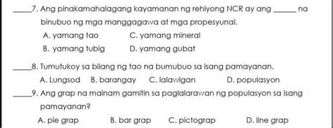 Pa Help Po Sa Test Ko Tnx Brainlist Ko Tama Sagot Brainly Ph