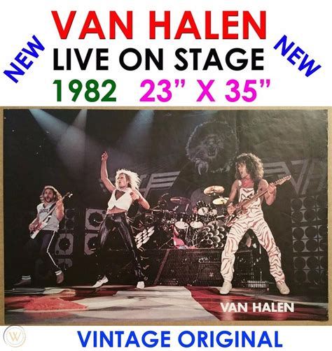 VAN HALEN Live In Concert 1982 Vintage POSTER ORIG 23x35 David Lee Roth NEW RARE | #1888111057