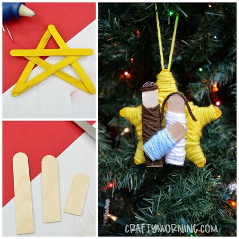 Popsicle Stick Nativity Ornament Craft Crafty Morning