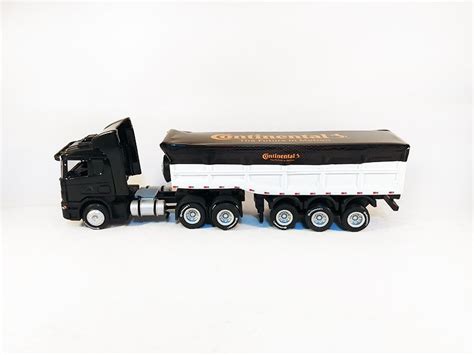 Mini Caçamba 3 Eixos J Scania 1 50 Continental TUDOmini Miniaturas e