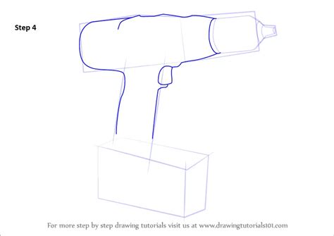 Learn How To Draw A Drill Machine Tools Step By Step Drawing Tutorials