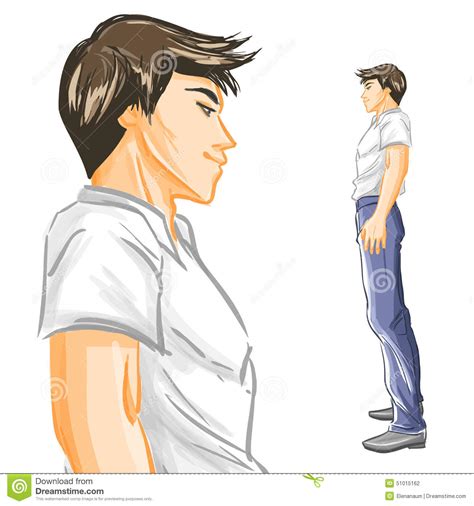 Perfil Del Hombre Joven Hermoso Ilustraci N Del Vector Ilustraci N De