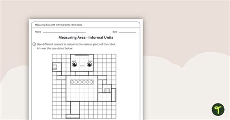 Measuring Area With Informal Units Unit Plan Teach Starter