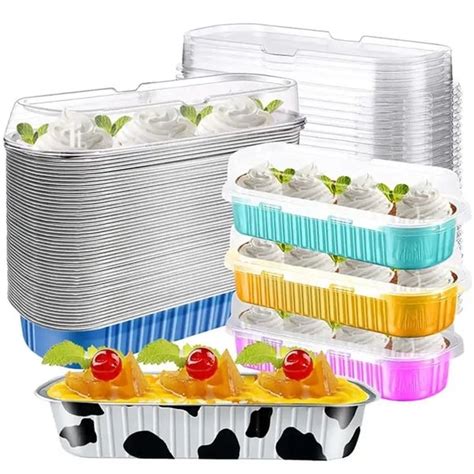 Ramekin Loaf Foil Baking Tray With Lid Pcs Za Cake Tools Depot