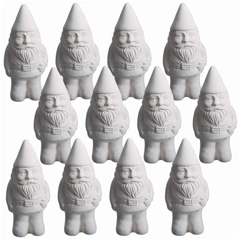 Color-Me™ Ceramic Bisque Gnomes (Pack of 12) | Michaels