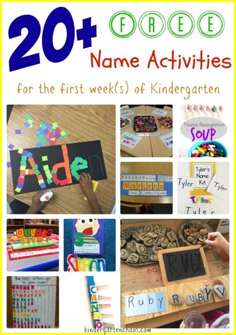 First Week Of Kindergarten Activities Books And Ideas Kindergarten Name Activities