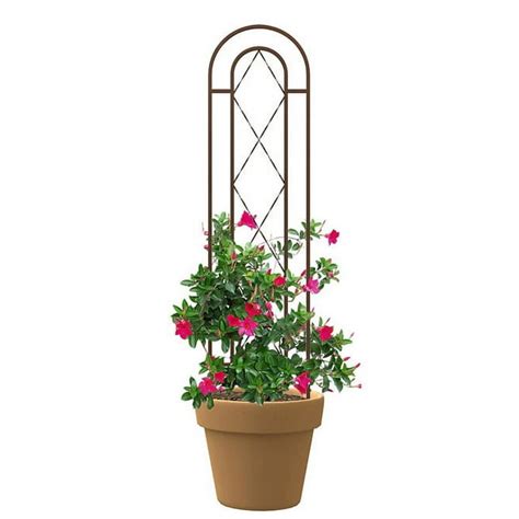 Panacea Rustic Farmhouse Twisted Wire Pot Trellis Rust 46