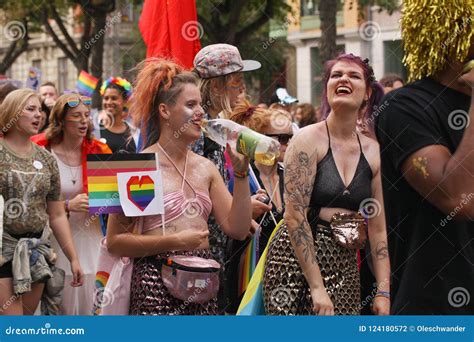 The Annual Pride Parade LGBT Impressions From Gay And Lesbians Participating In The Gay Pride