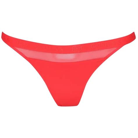Guess Logo Sheer Thong Bikini Bottoms Shoptok Si
