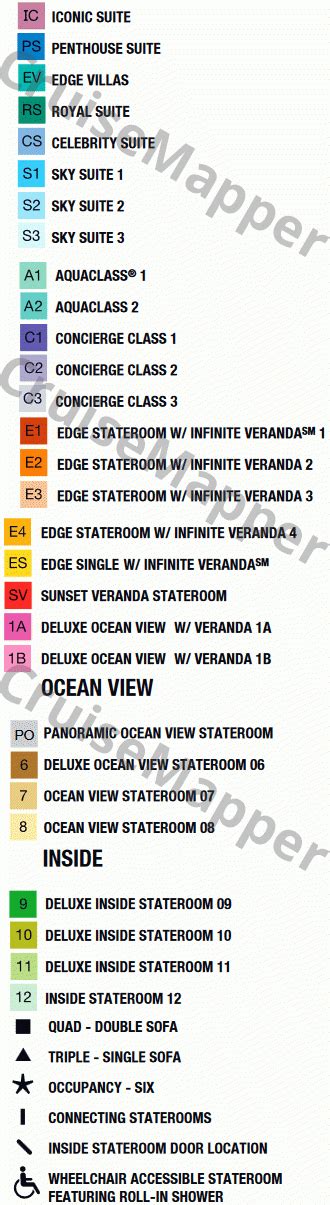 Celebrity Edge Deck 14 Plan CruiseMapper