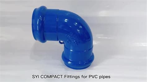 Syi Blue Awwa C Ductile Iron Pipe Fitting Pn For Pvc Pipe