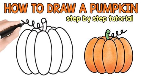 how to draw a pumpkin easy step by step - Kina Gladney