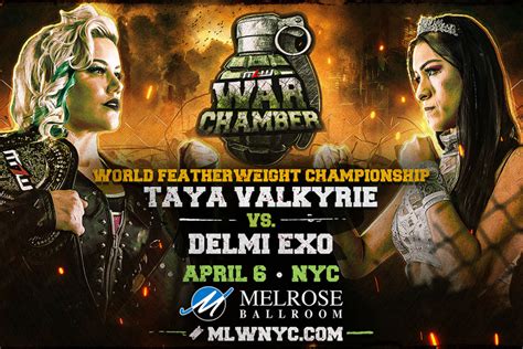 Delmi Exo Challenging Taya Valkyrie For Mlw Womens Featherweight