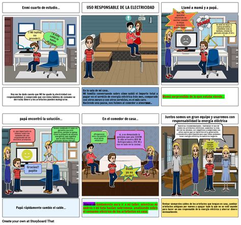 El Buen Uso De La Energia Electrica Storyboard