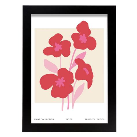 Nacnic Affiche Avec Des Fleurs Et Des Plantes P Tunia Illustrations