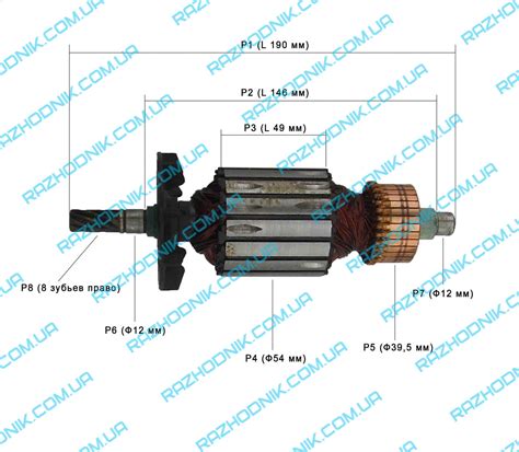 Якорь на Дисковую Пилу REBIR IE-5107 (8 Зубьев) — Купить Недорого на ...